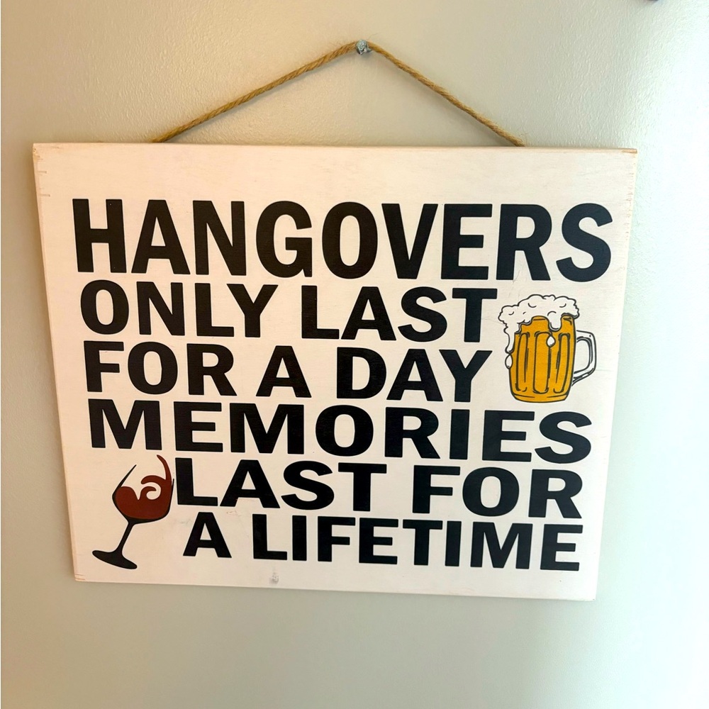 Hangovers sign